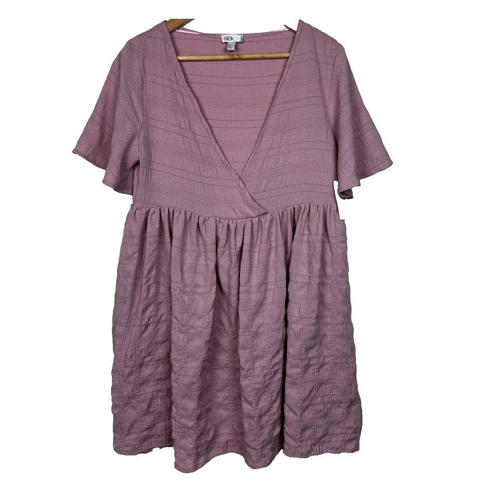New Nordstrom Rack Cover-Up Dress Womens Pink Textured Trapeze Resort Beach Chic